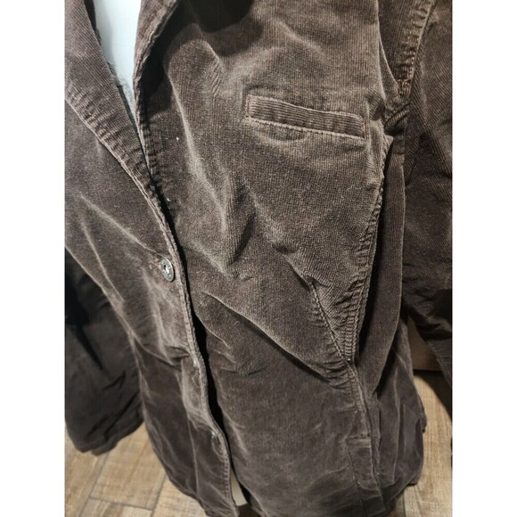 Venezia Brown Corduroy Jacket with Pockets and Buttoned Sleeves (Size 18/20) - Picture 2 of 5